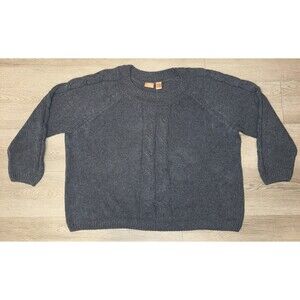 Vintage North Crest Women’s Sweater Gray Size 3XL Ramie Cotton Plus Size Knit